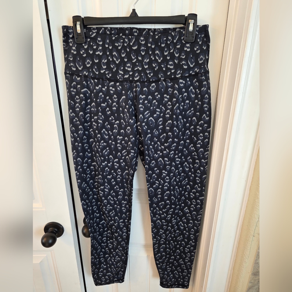 Old Navy Black Leopard Print Athletic Pants